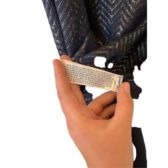 Forever 21 Plus Navy Blue with Gold Chevron Dress - Picture 3 of 4